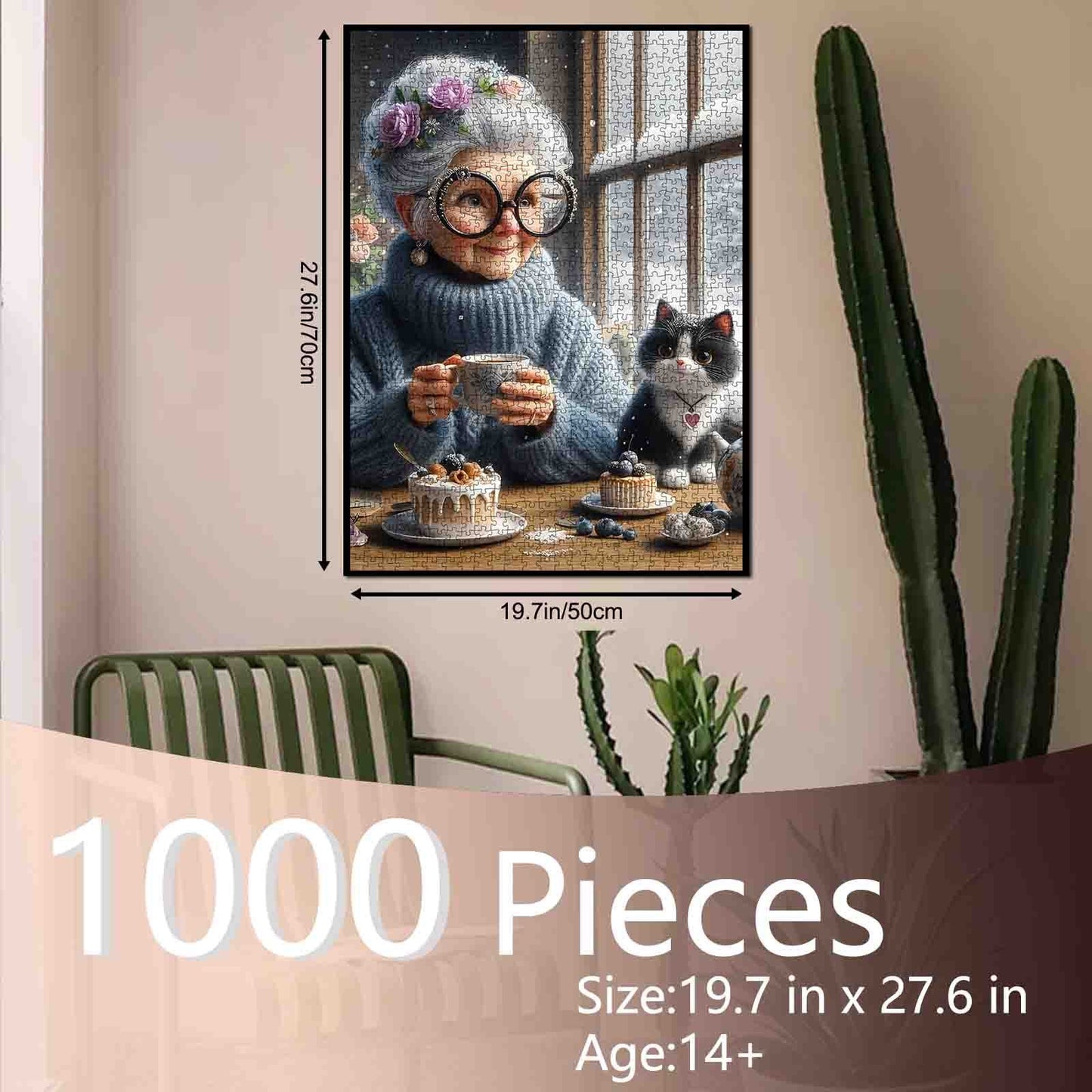 Grandmother Winter Tea Time Jigsaw Puzzle