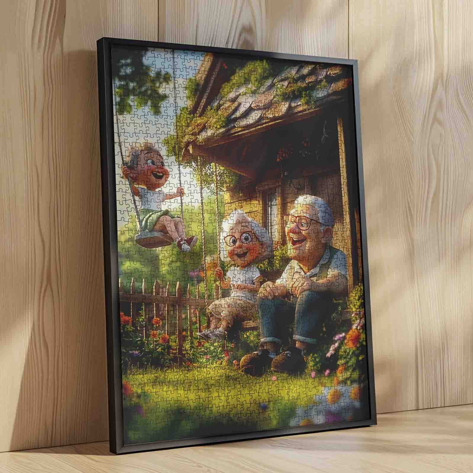 Grandparents’ Garden Swing Jigsaw Puzzle