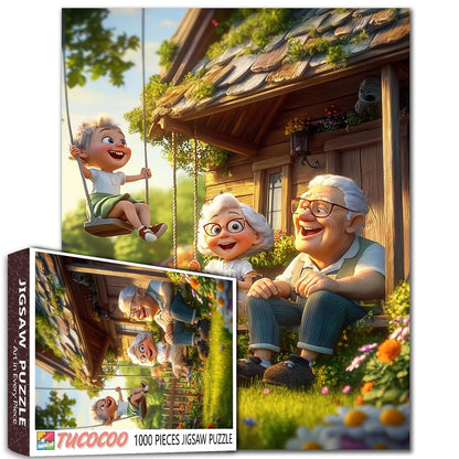 Grandparents’ Garden Swing Jigsaw Puzzle