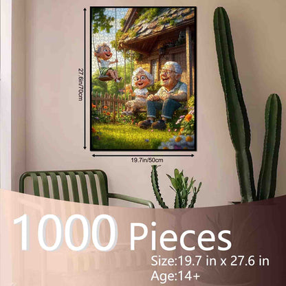 Grandparents’ Garden Swing Jigsaw Puzzle
