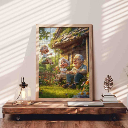 Grandparents’ Garden Swing Jigsaw Puzzle