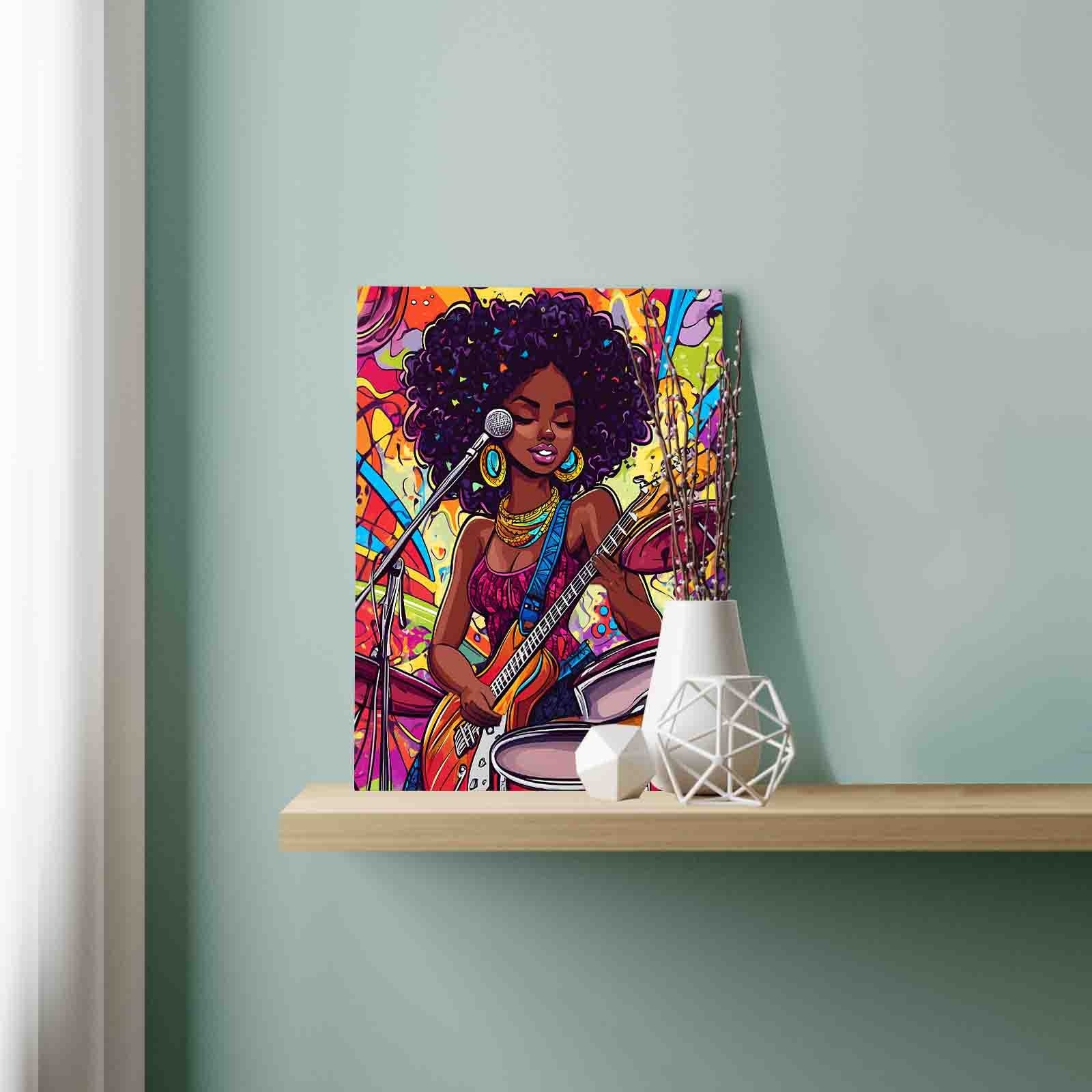 Groovy Guitar Vocalist Paint by Numbers