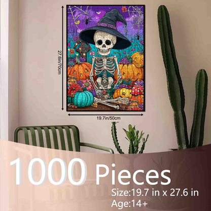 Halloween Skeleton Garden Jigsaw Puzzle