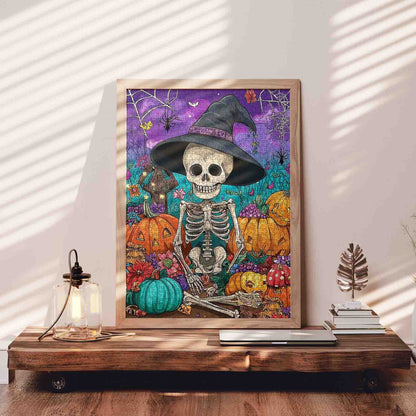 Halloween Skeleton Garden Jigsaw Puzzle