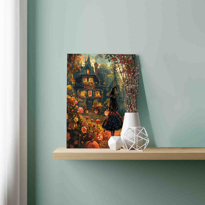 Halloween Castle witch Paint by Numbers