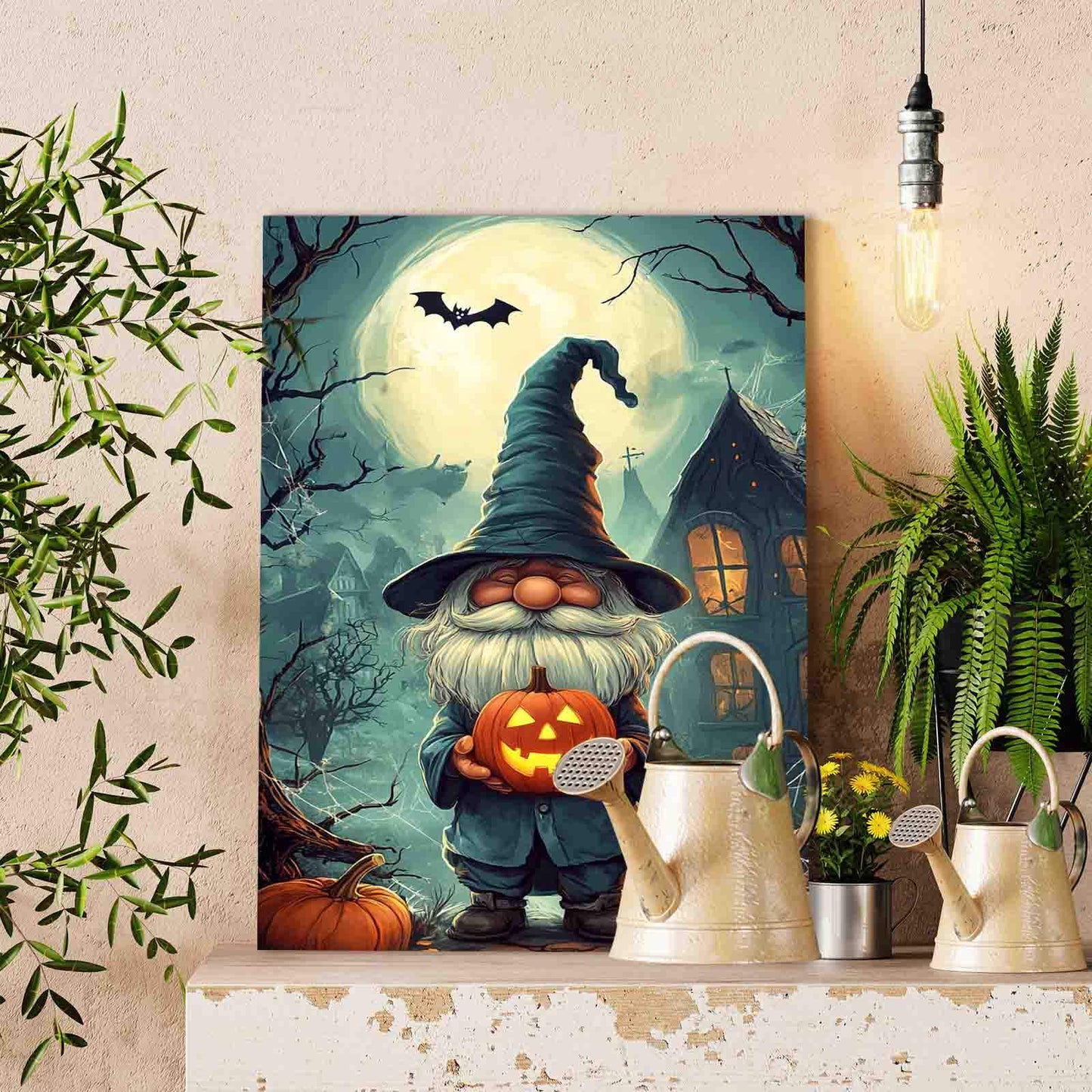 Halloween Gnome with Pumpkin Paint by Numbers