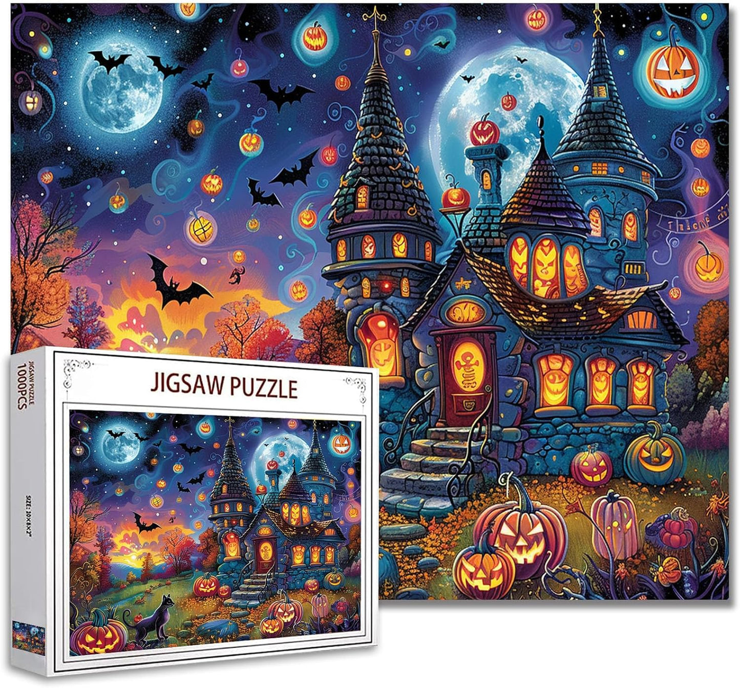 Halloween Night Bat Castle Jigsaw Puzzles