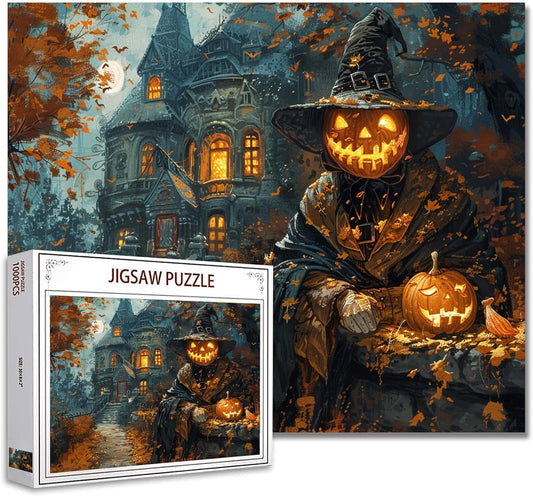 Halloween Evil Skulls Skeleton Pumpkin Jigsaw Puzzles