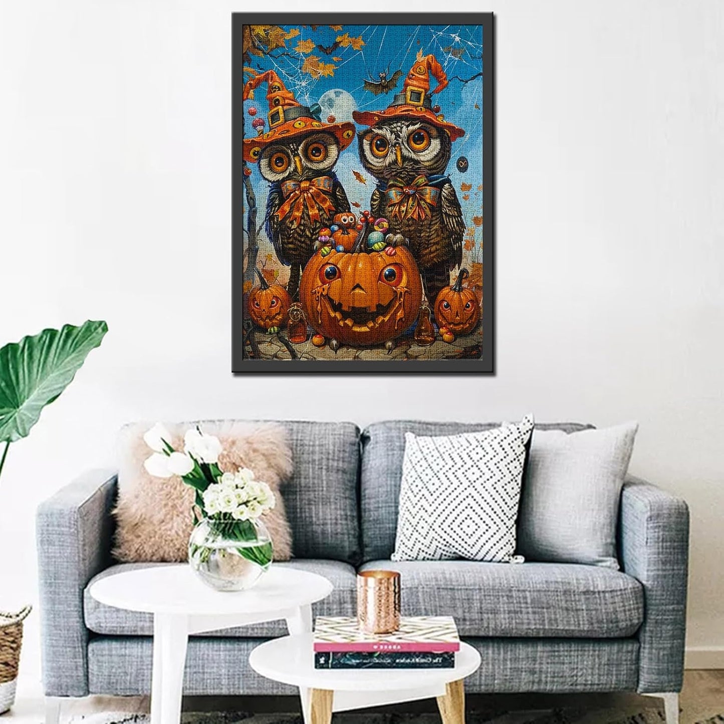 Owl with Pumpkin Hat Jigsaw Puzzles