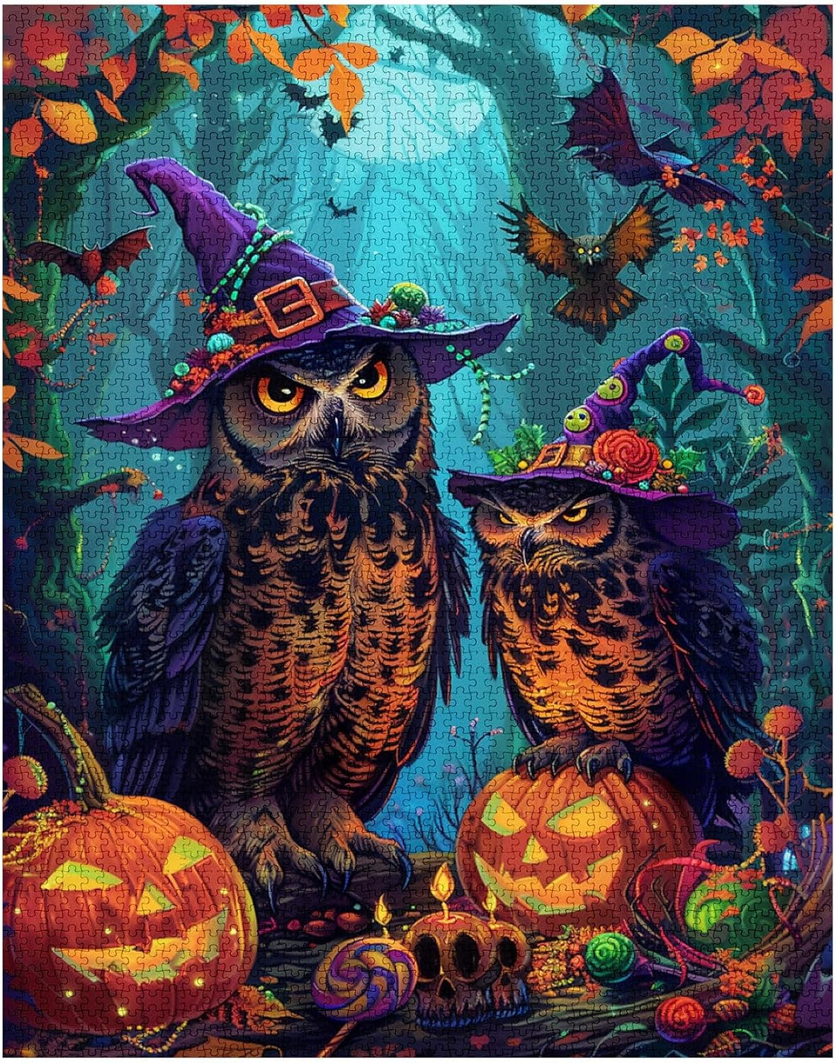 Halloween Scary Forest Owl Jigsaw Puzzles