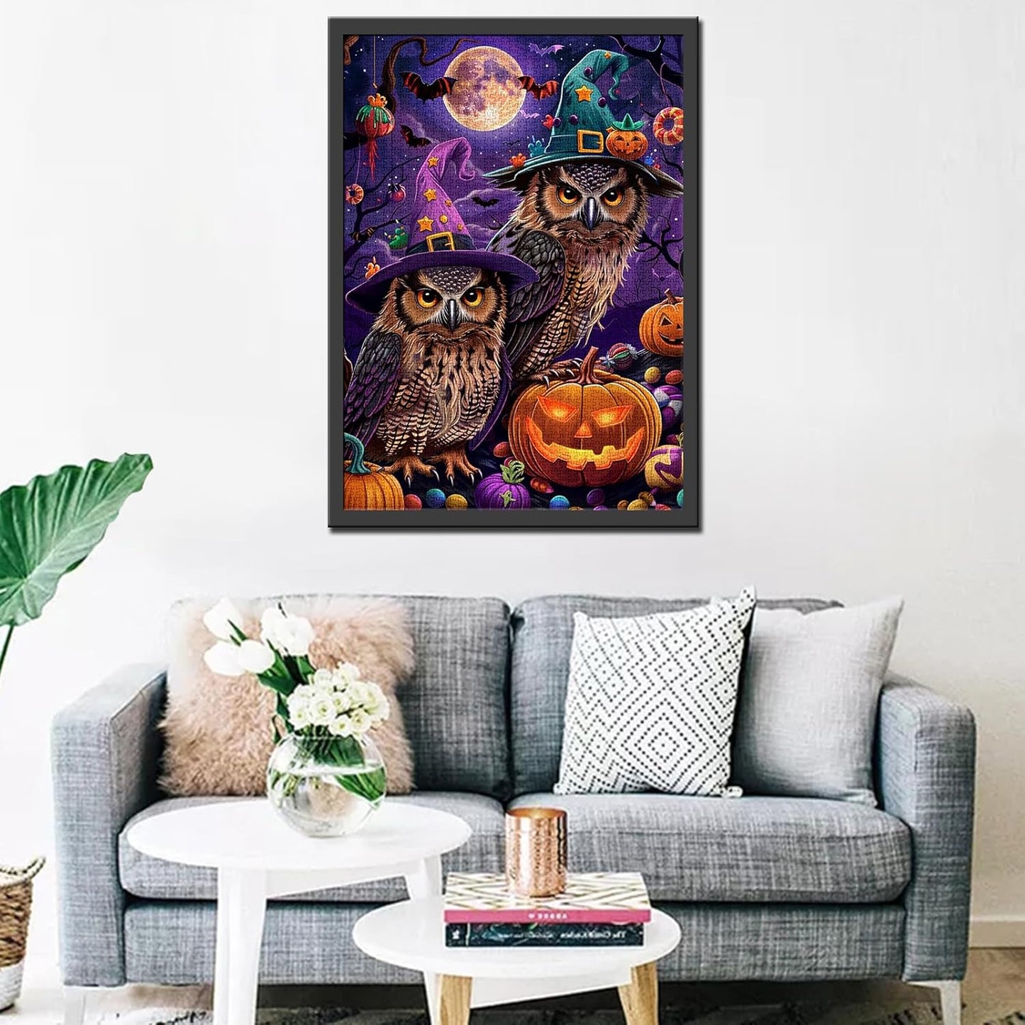 Halloween Witch Hat Owl Jigsaw Puzzles