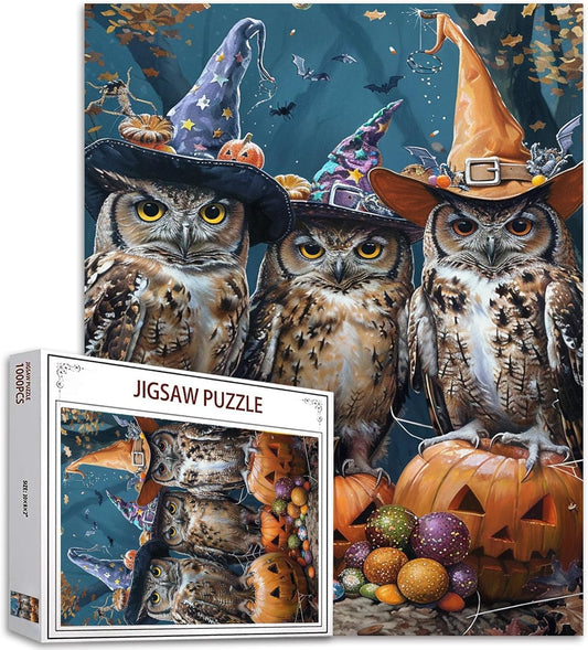 Halloween Vintage Cute Owl Jigsaw Puzzles