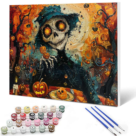 Happy Halloween Night Halloween Paint by Numbers