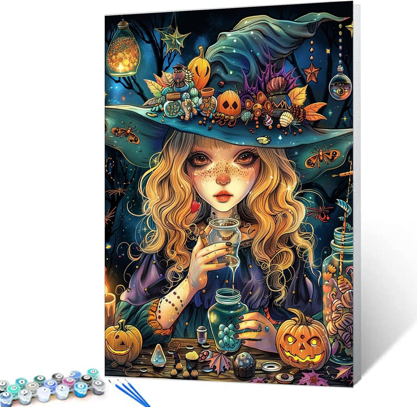 Cute Halloween Girl Paint by Numbers