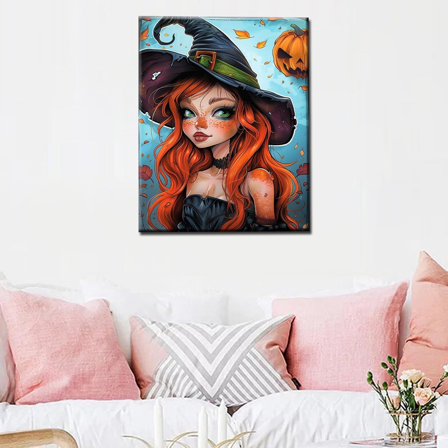 Halloween Red Hair Doll Girl Paint by Numbers