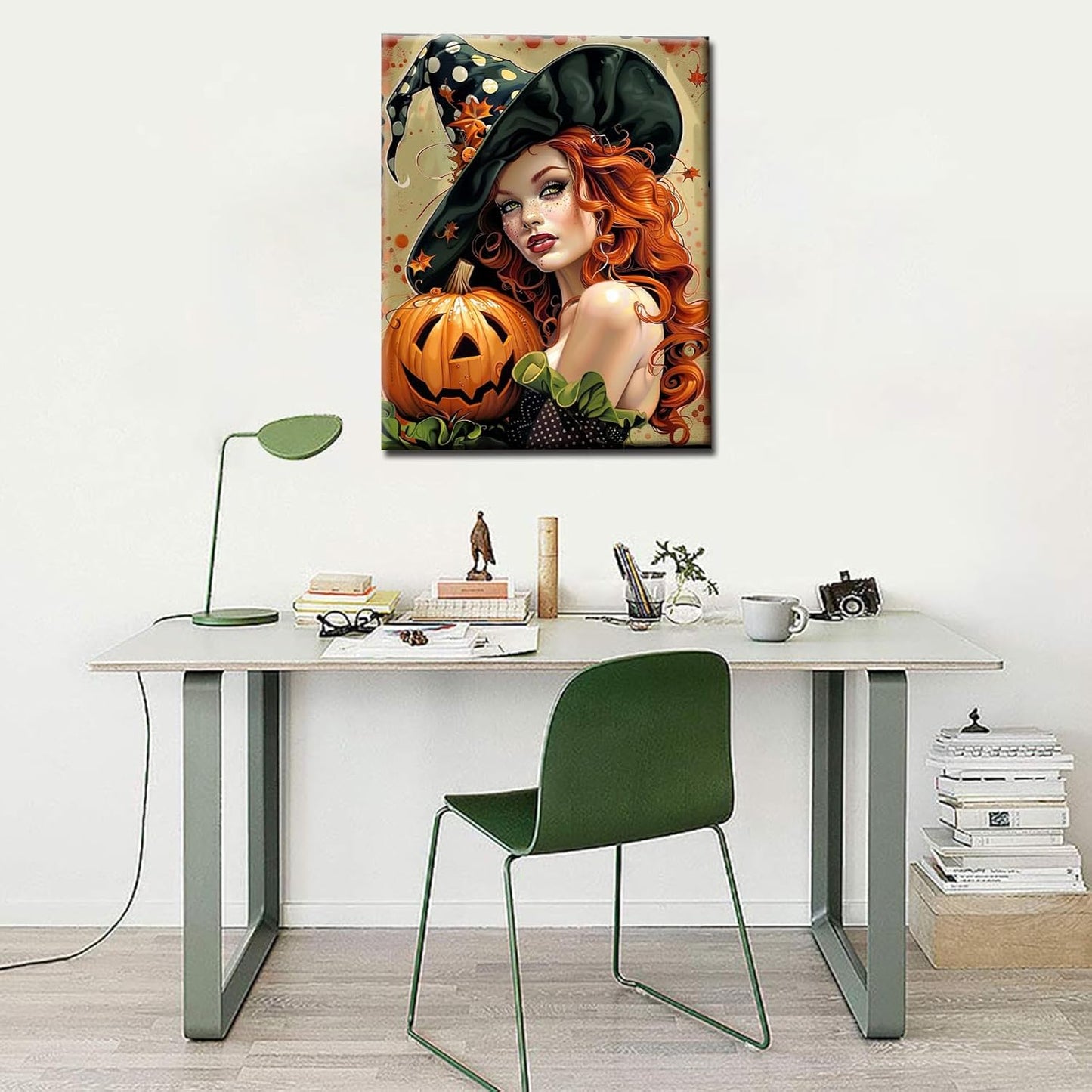 Beautiful Redhead Witch Paint by Numbers