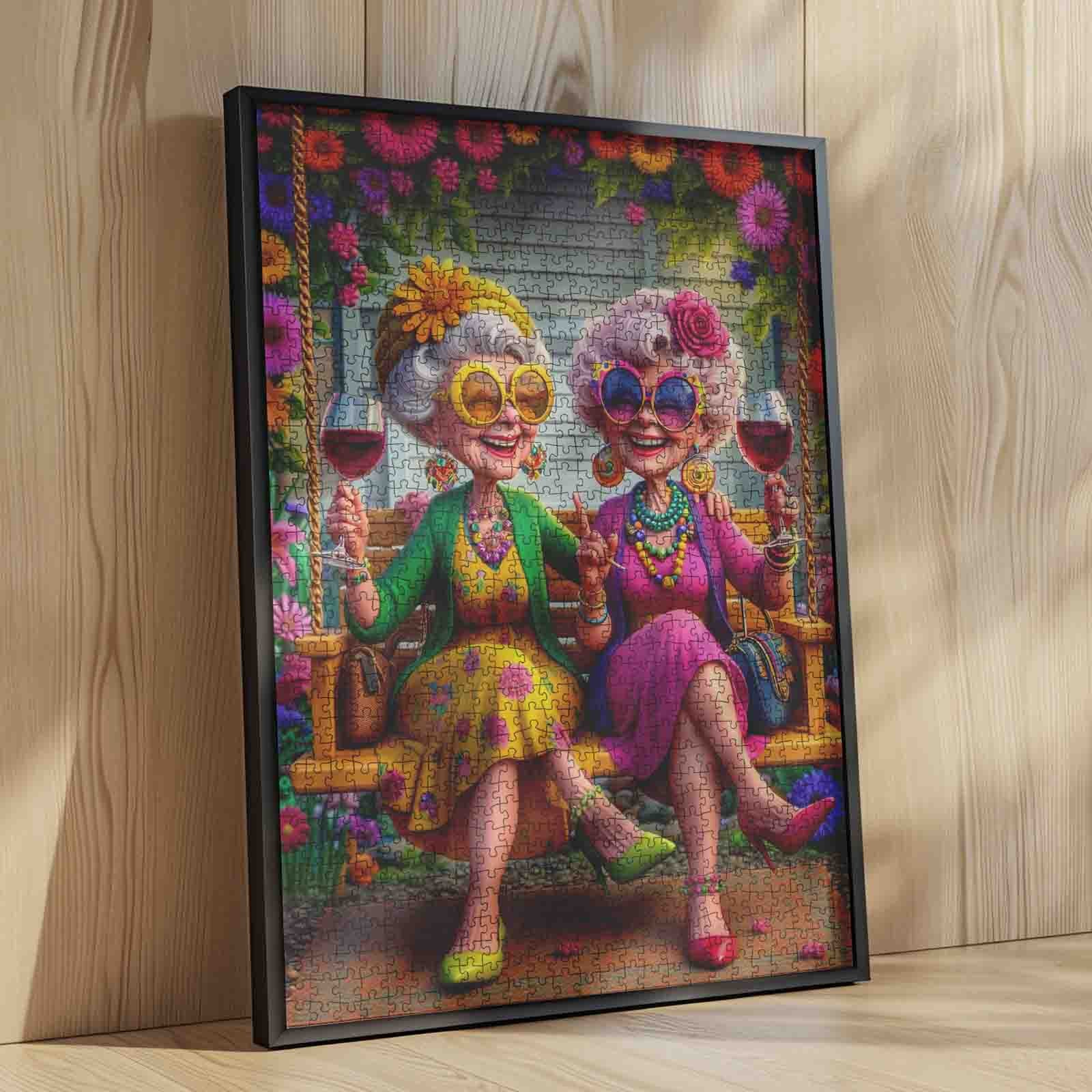 Happy Hour Grandma Friends Jigsaw Puzzle