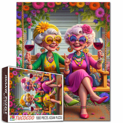 Happy Hour Grandma Friends Jigsaw Puzzle