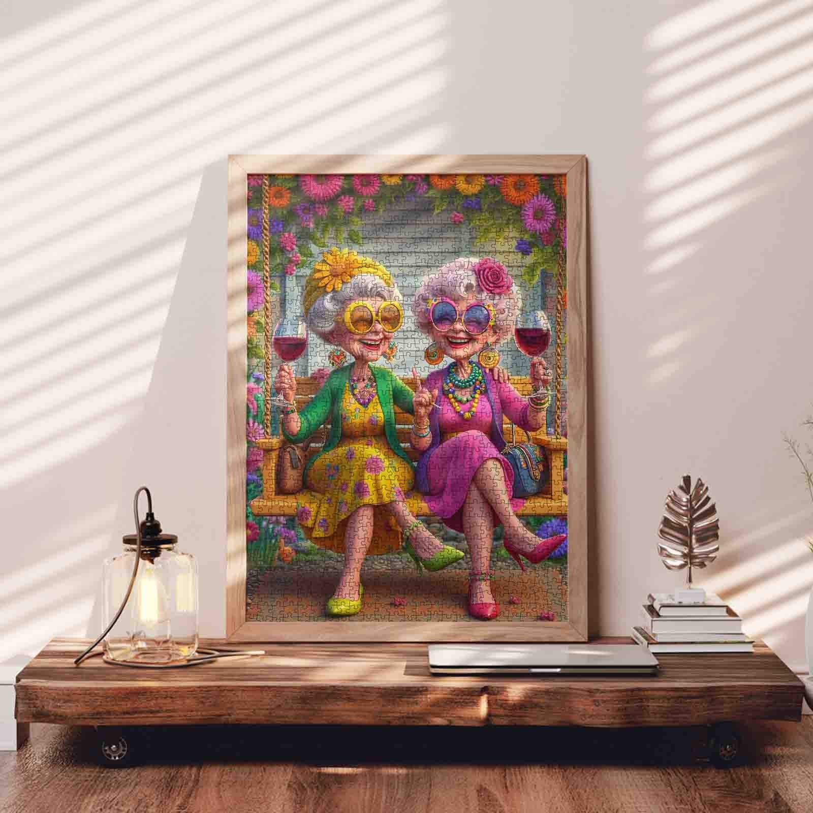 Happy Hour Grandma Friends Jigsaw Puzzle