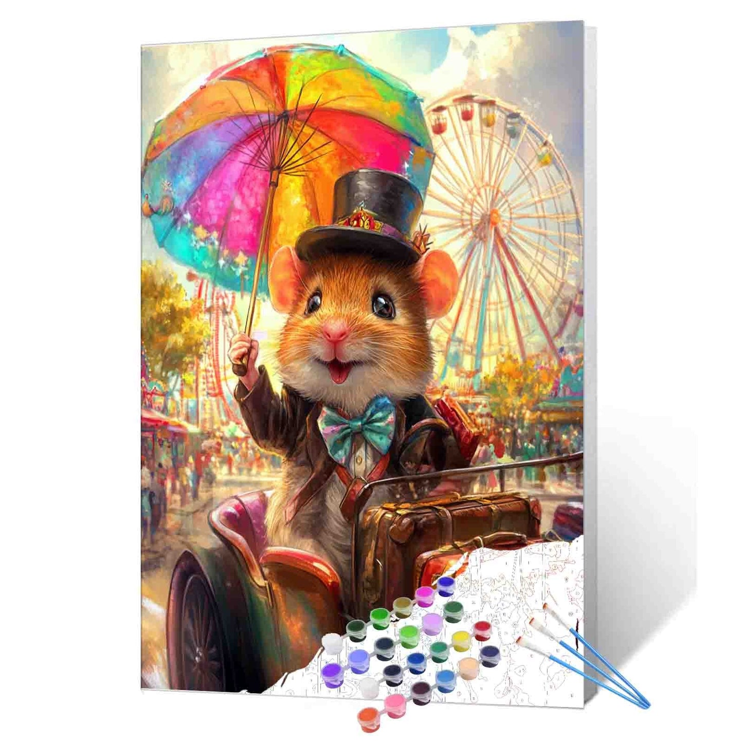 Happy Hamster Parade Paint by Numbers