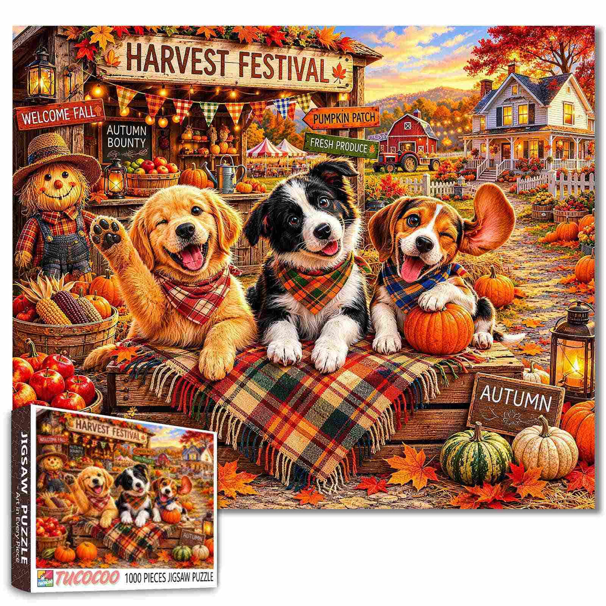 Harvest Festival Puppy Friends Jigsaw Puzzle