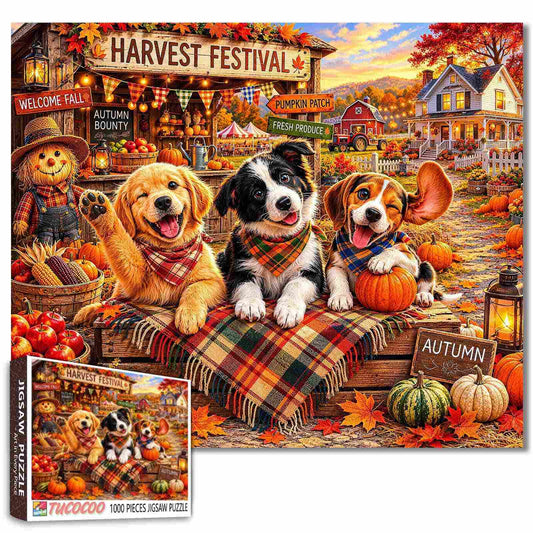 Harvest Festival Puppy Friends Jigsaw Puzzle