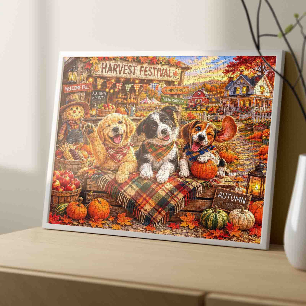 Harvest Festival Puppy Friends Jigsaw Puzzle