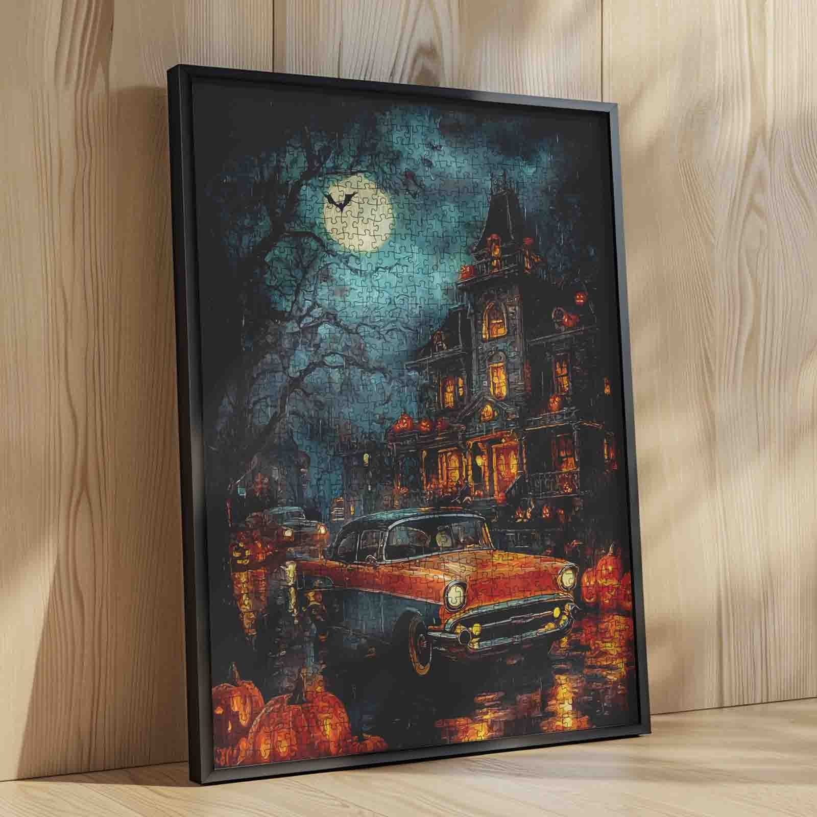 Haunted Drive Halloween Night Jigsaw Puzzle