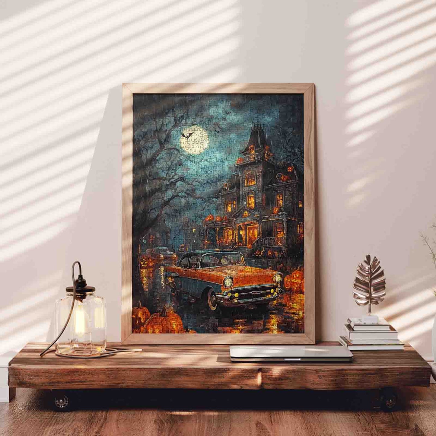 Haunted Drive Halloween Night Jigsaw Puzzle
