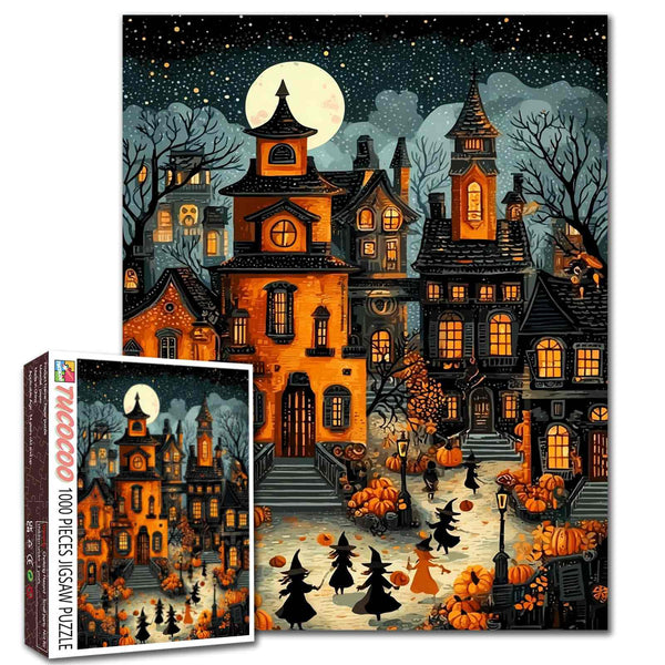 Haunted Halloween Street Jigsaw Puzzle – Tucocoo