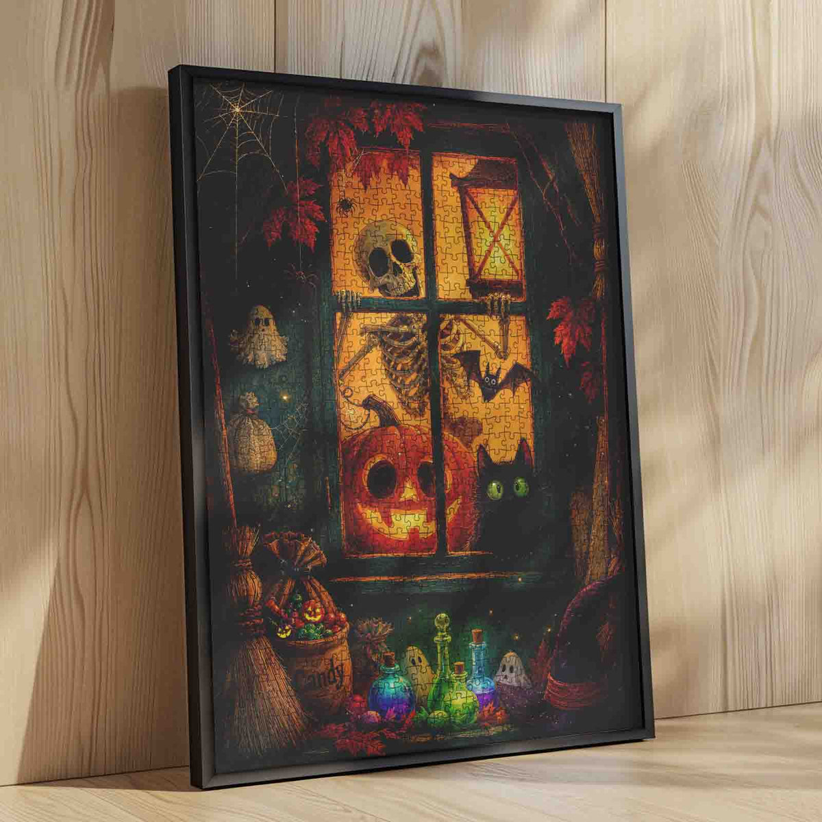 Haunted Halloween Window Jigsaw Puzzle