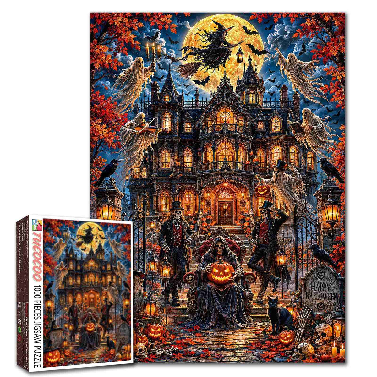 Haunted Mansion Midnight Gathering Jigsaw Puzzle