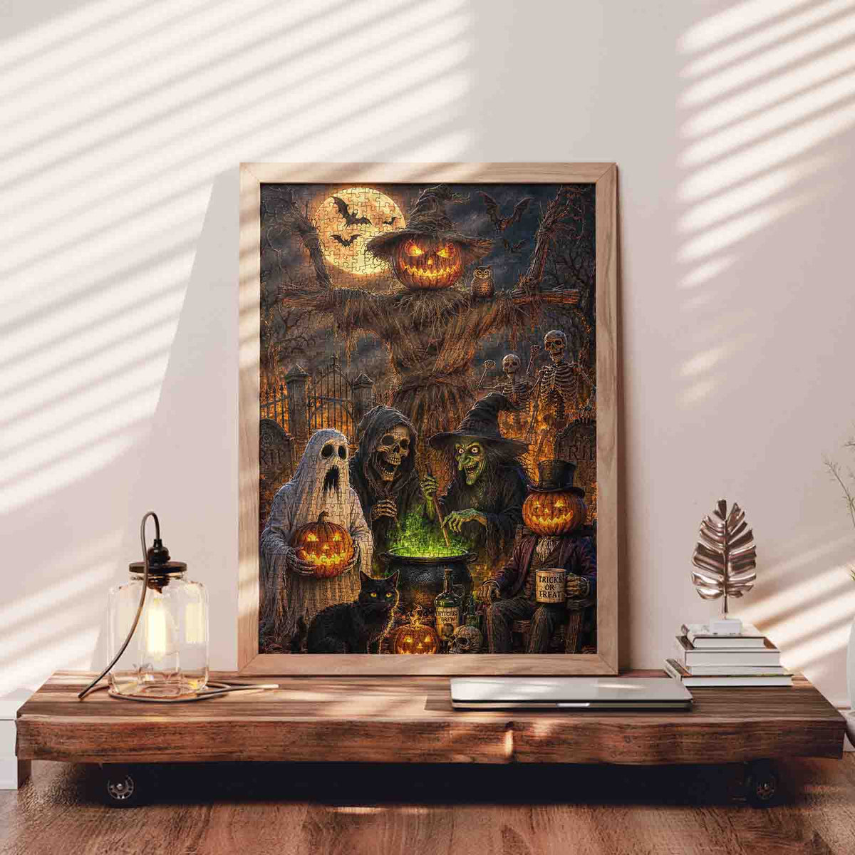 Haunted Pumpkin Gathering Jigsaw Puzzle