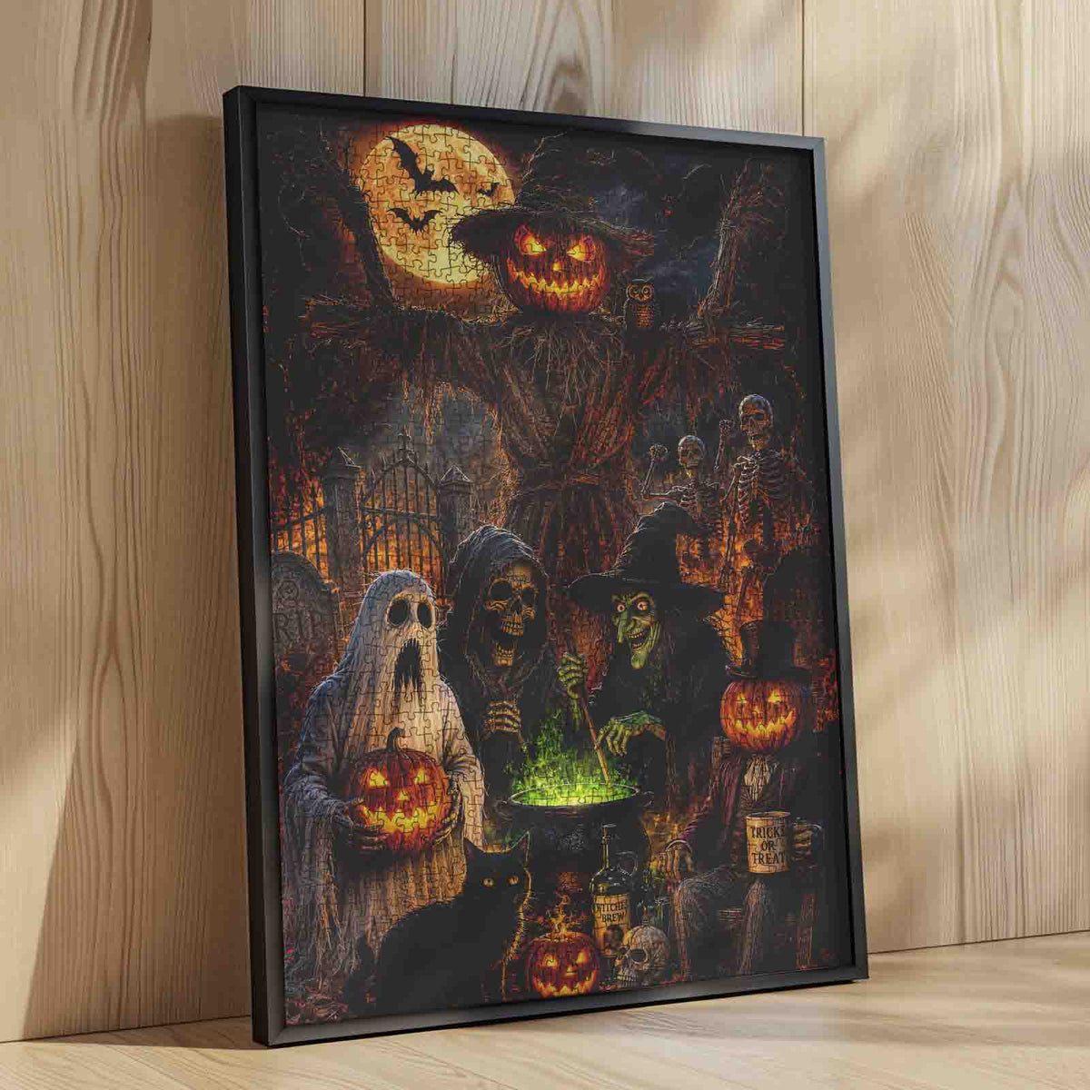 Haunted Pumpkin Gathering Jigsaw Puzzle