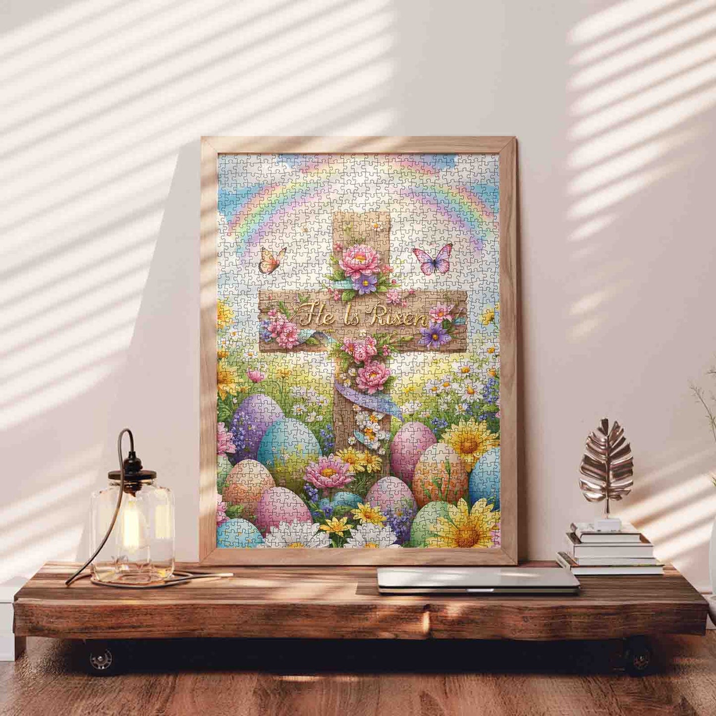He Is Risen Easter Cross Jigsaw Puzzle