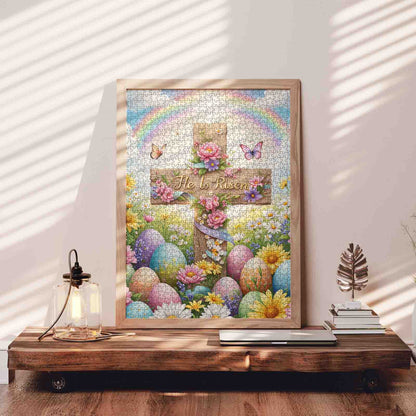 He Is Risen Easter Cross Jigsaw Puzzle