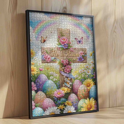 He Is Risen Easter Cross Jigsaw Puzzle