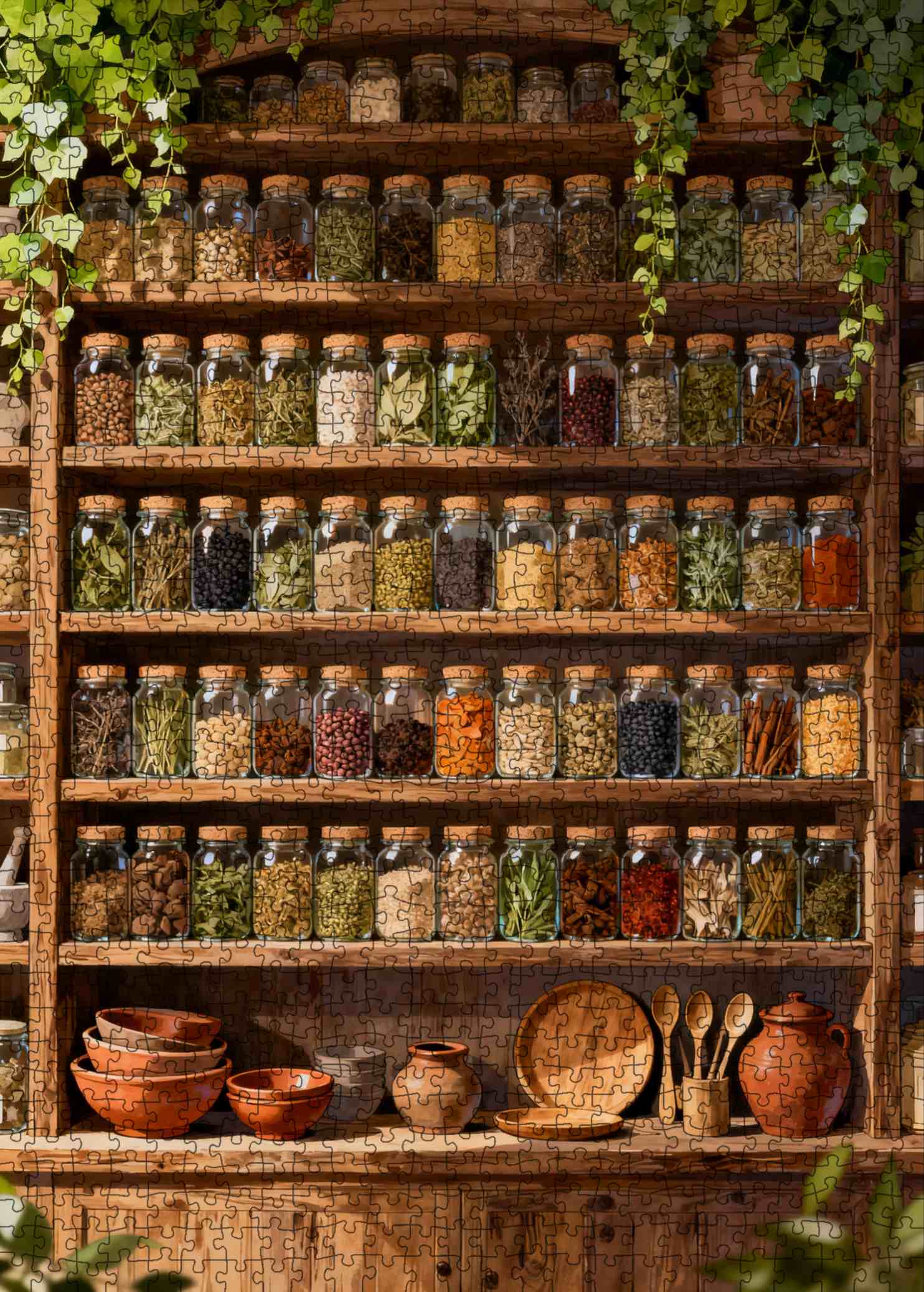Herbal Apothecary Shelf Jigsaw Puzzle