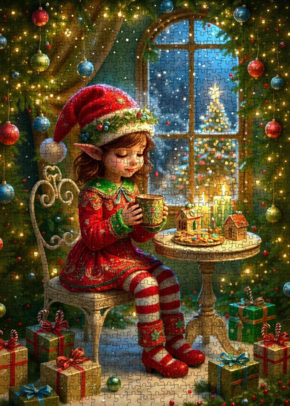 Holiday Elf by Cozy Candlelight Jigsaw Puzzle