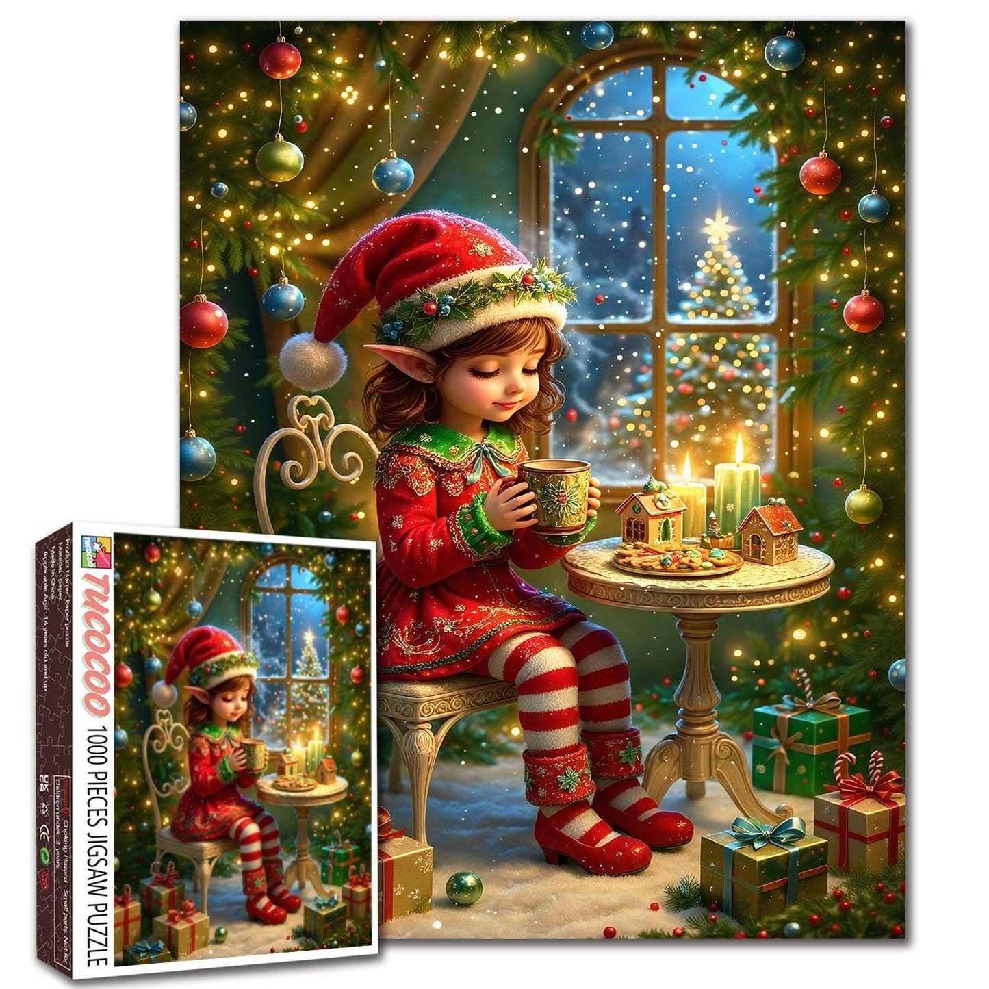 Holiday Elf by Cozy Candlelight Jigsaw Puzzle