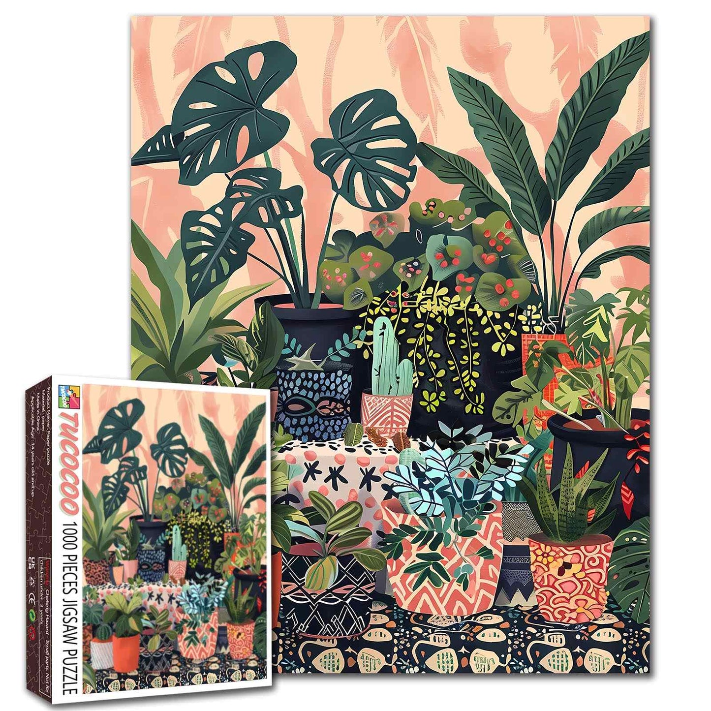 Indoor Botanical Plant Illustration Jigsaw Puzzle