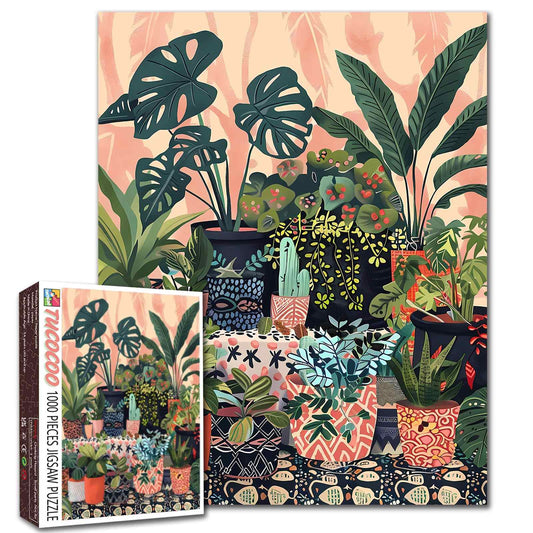 Indoor Botanical Plant Illustration Jigsaw Puzzle