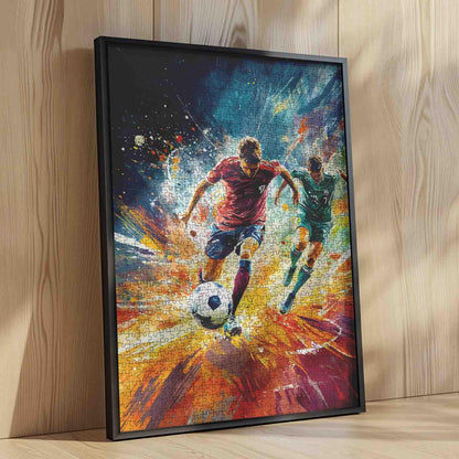 Intense Soccer Match Jigsaw Puzzle