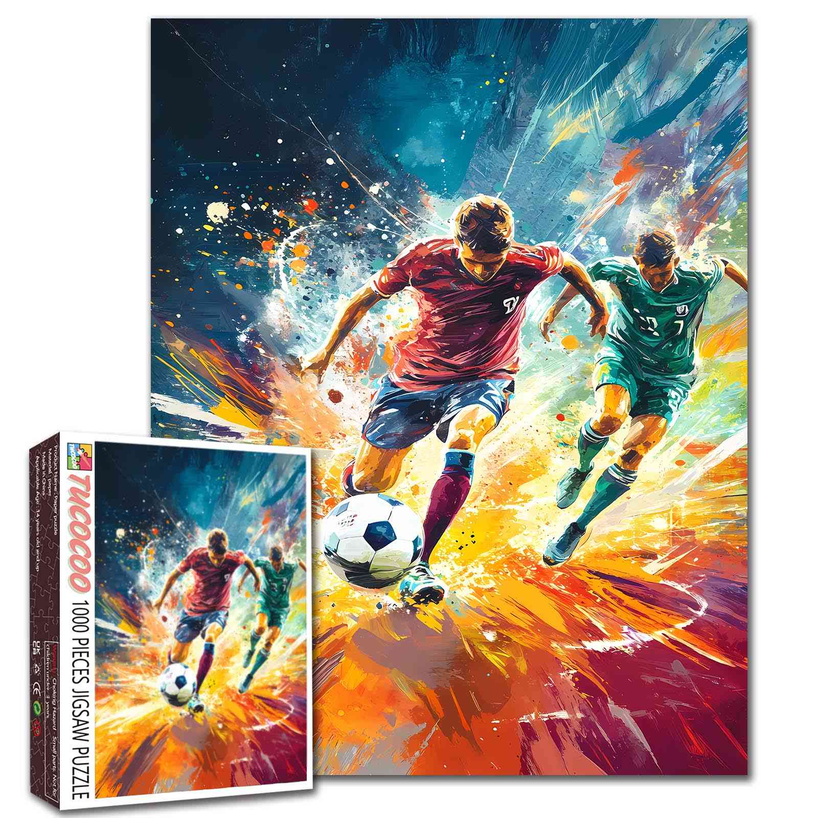 Intense Soccer Match Jigsaw Puzzle