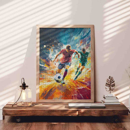 Intense Soccer Match Jigsaw Puzzle