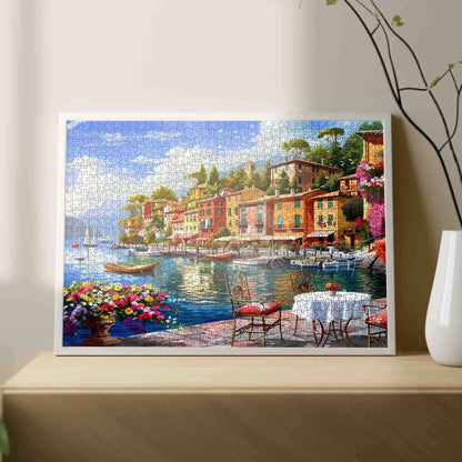 Italy Harbor with Colorful Buildings Jigsaw Puzzle