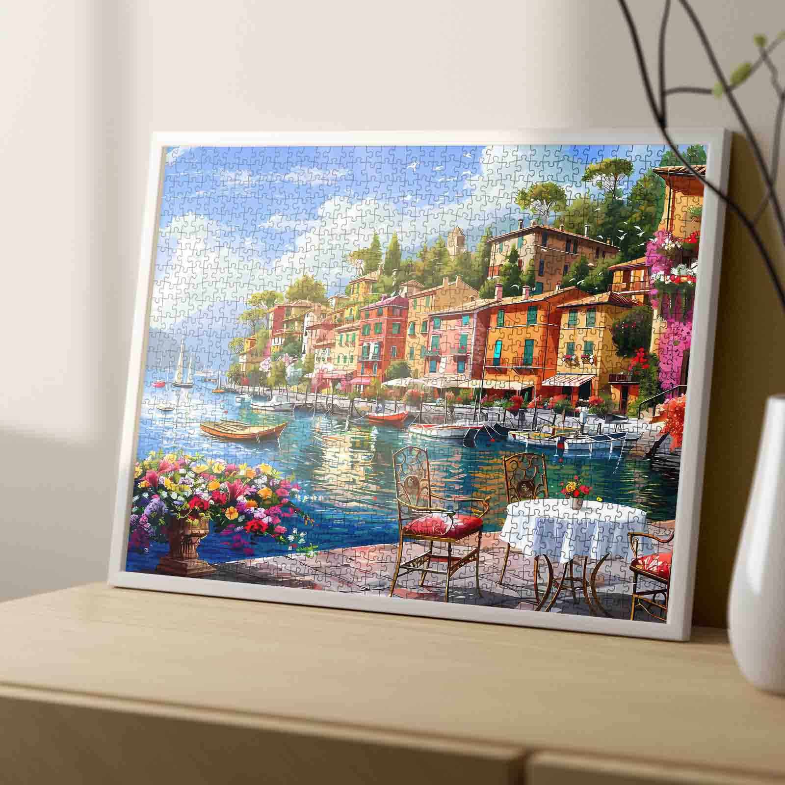 Italy Harbor with Colorful Buildings Jigsaw Puzzle