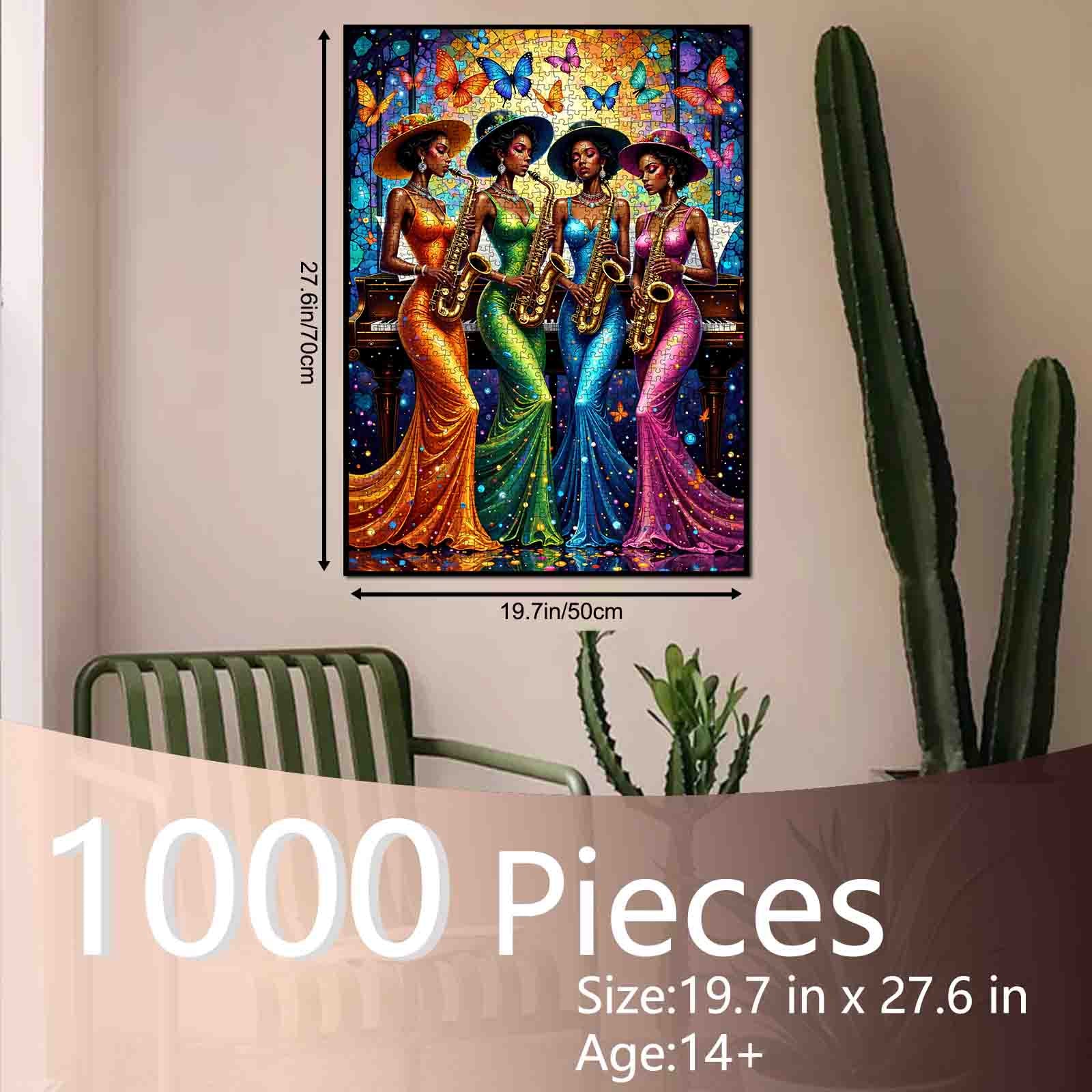 Jazz Saxophone Night Quartet Jigsaw Puzzle – Tucocoo