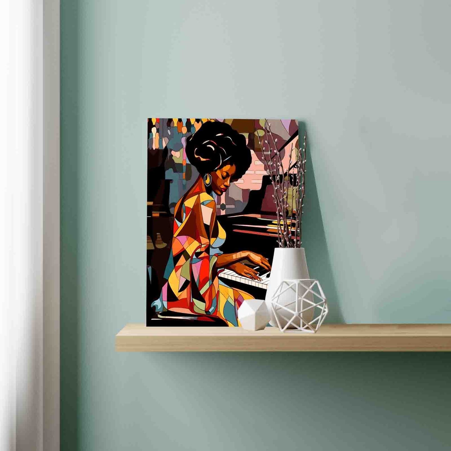 Jazz Woman at Piano Paint by Numbers