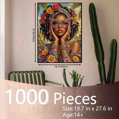 Jeweled Floral Beauty Jigsaw Puzzle